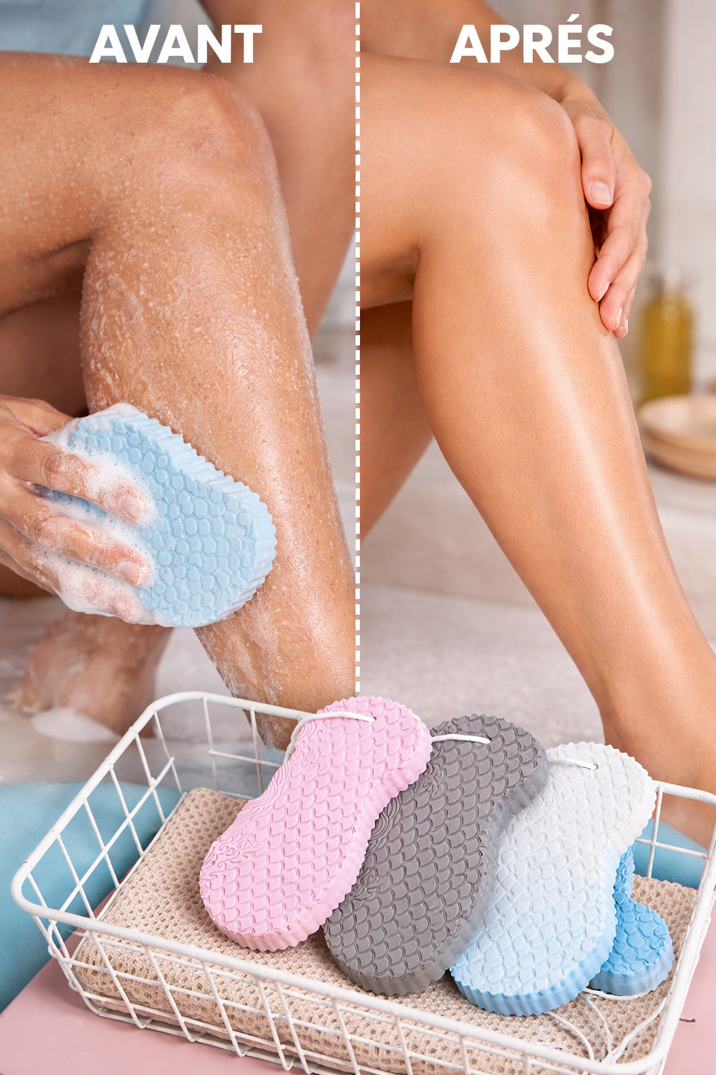 Éponge Exfoliante Douce Luxe - Offrez à Votre Peau un Éclat Inégalé