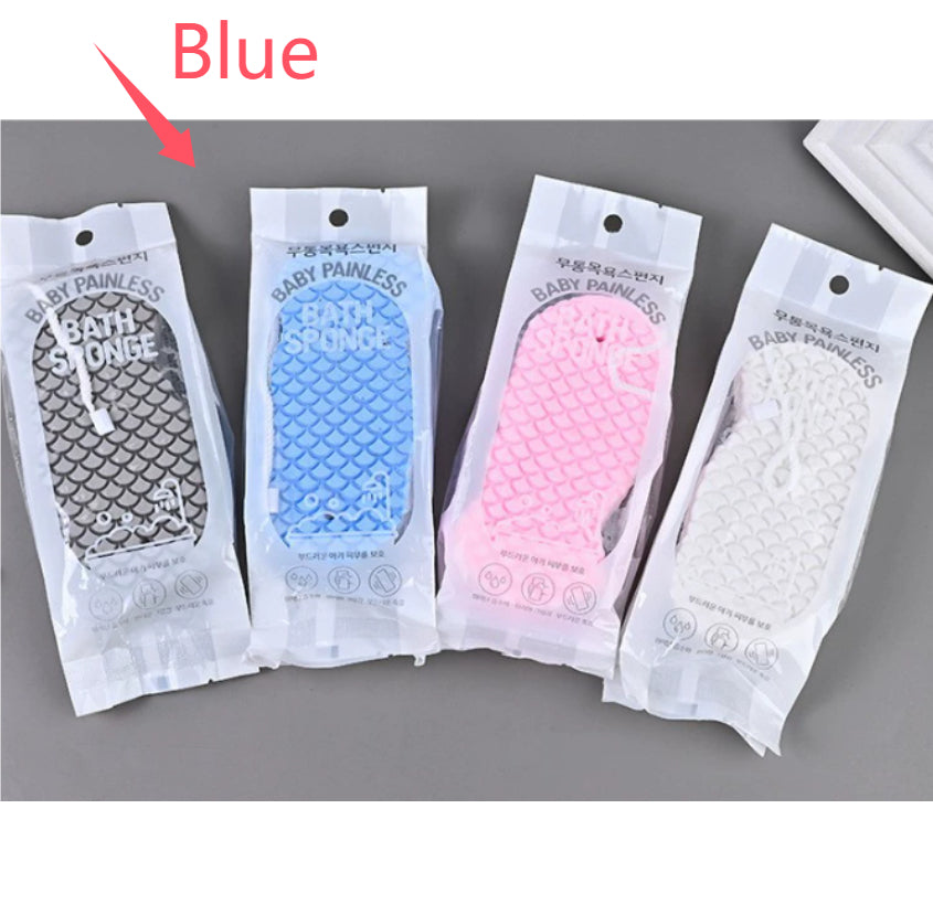 Pack 4 éponges bain exfoliantes couleurs assorties